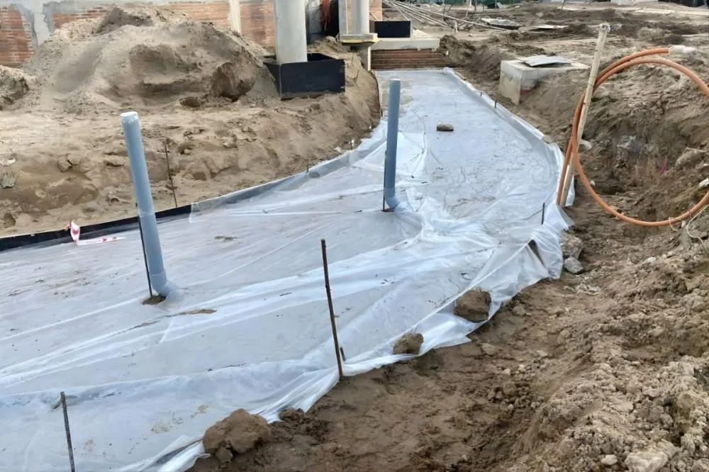 Thi công ban đầu cảnh quan