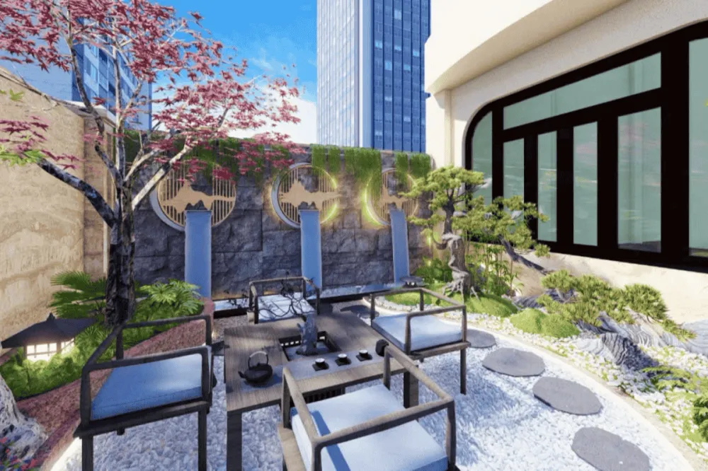 Tiểu cảnh sân vườn mini